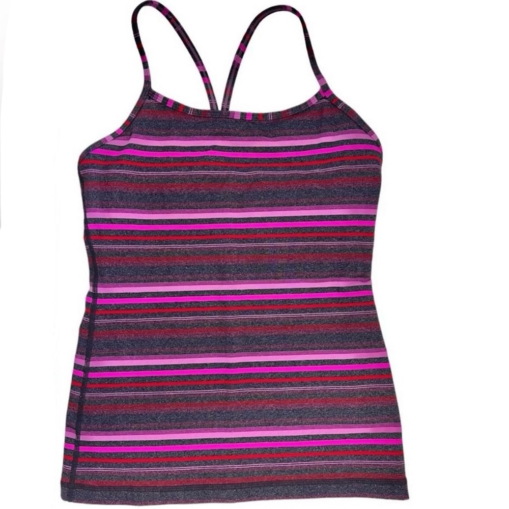 lululemon athletica Striped Tank Top - Pink and Gray